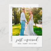 たった今結婚しましたエレガント発表の写真 ポストカード (正面/裏面)