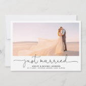 たった今結婚しましたエロペメント4フォト披露宴オンリーインビ 招待状 (正面)