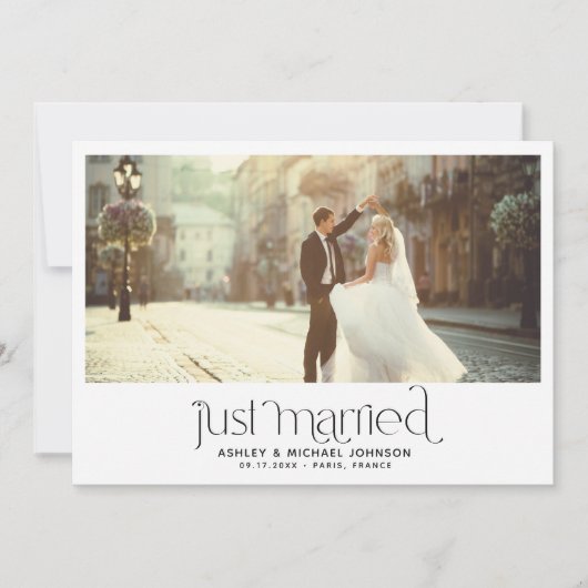 たった今結婚しましたエロペメント4フォト披露宴オンリーインビ 招待状 (正面)