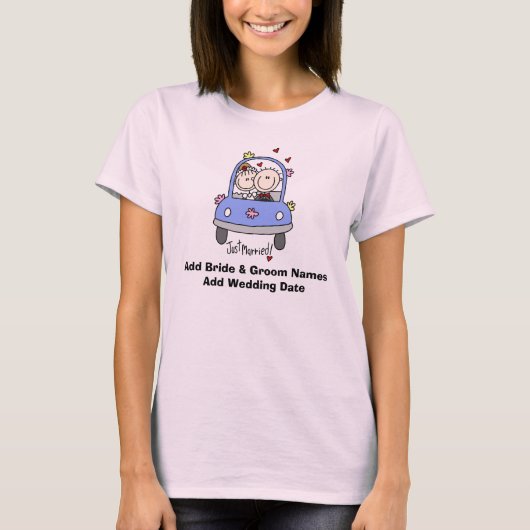 たった今結婚しましたカスタマイズ可能なスパゲティタンク Tシャツ (正面)