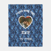 たった今結婚しましたカスタムフォト&ネームフリースブランケット フリースブランケット (正面)