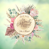 たった今結婚しましたカスタムボホ ウィンドウサイン (シート3)