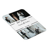 たった今結婚しましたカスタム4フォト結婚ズ マグネット (右側)