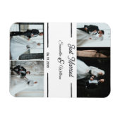 たった今結婚しましたカスタム4フォト結婚ズ マグネット (横)