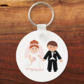 たった今結婚しましたカップルのキーチェーン キーホルダー (正面)