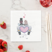 たった今結婚しましたカップルの運転オフ スタンダードランチョンナプキン (インサイチュ)