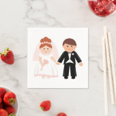 たった今結婚しましたカップル紙ナプキンス スタンダードカクテルナプキン (インサイチュ)