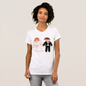 たった今結婚しましたカップルWomens Tシャツ (正面フル)