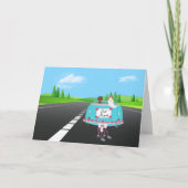 たった今結婚しましたカーオンロード カード (正面)