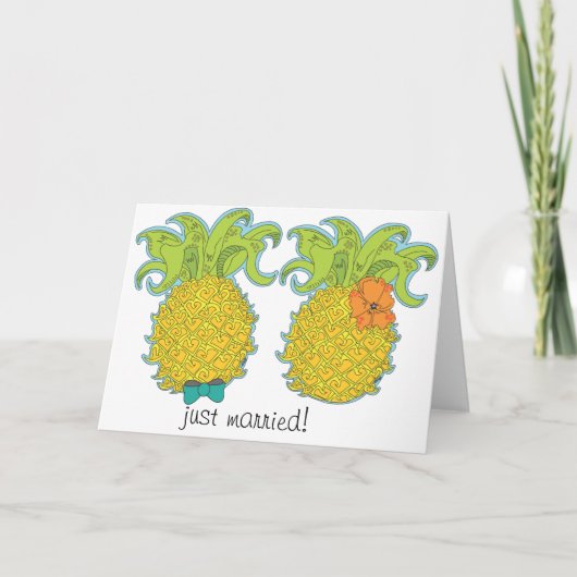 たった今結婚しましたカード 案内状 (正面)