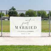 たった今結婚しましたカーバナー披露宴デコレーションC300 横断幕 (インサイチュ)