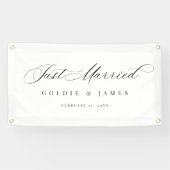 たった今結婚しましたカーバナー披露宴装飾標識 横断幕 (横)