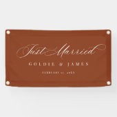 たった今結婚しましたカーバナー披露宴装飾標識 横断幕 (横)