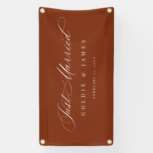 たった今結婚しましたカーバナー披露宴装飾標識 横断幕 (縦)