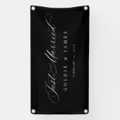 たった今結婚しましたカーバナー披露宴装飾標識 横断幕 (縦)