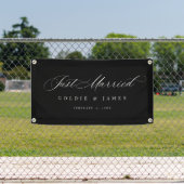 たった今結婚しましたカーバナー披露宴装飾標識 横断幕 (インサイチュ)