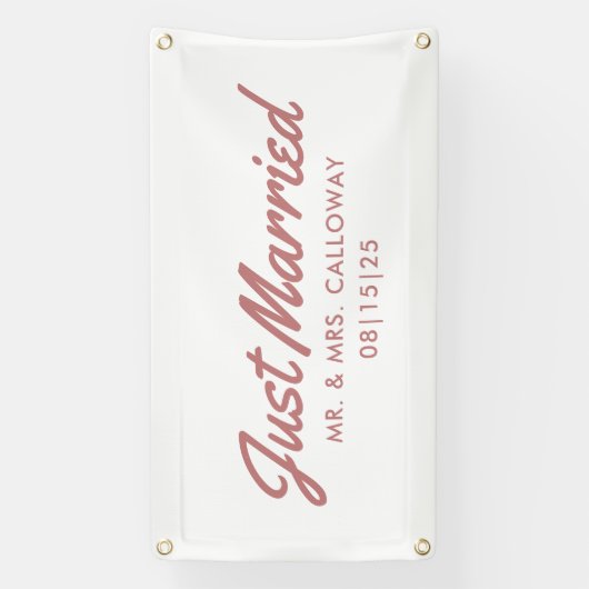 たった今結婚しましたカーバナー 横断幕 (縦)