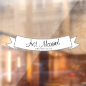 たった今結婚しましたカーバナ結婚ー（ハネムーン） ウィンドウサイン (シート2)