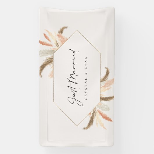 たった今結婚しましたカーバ結婚ナーのイベントサインC100 横断幕 (縦)