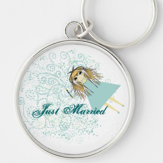たった今結婚しましたカー遠くにキーチェーンの取得 キーホルダー (正面)
