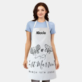 たった今結婚しましたキッチンエ結婚プロン エプロン (着用した状態)