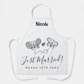 たった今結婚しましたキッチンエ結婚プロン エプロン (正面)