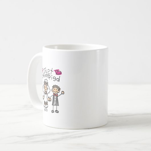 たった今結婚しましたギフト新しいギフトハネムーンギフト コーヒーマグカップ (正面左)
