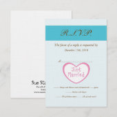 たった今結婚しましたクラシックウェッディングRSVP 招待状 (正面/裏面)