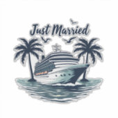 たった今結婚しましたクルージング結婚夏の夫の妻 シール (正面)