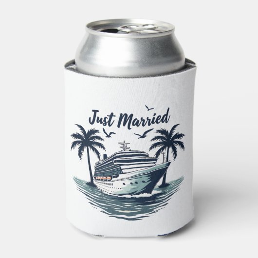 たった今結婚しましたクルージング結婚夏の夫の妻 缶クーラー (缶正面)