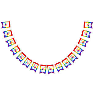 たった今結婚しましたゲイウェディングパーティープライドレインボーLGBTQ バンティングフラッグ