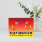 たった今結婚しましたゲイメン 案内ポストカード (スタンド正面)