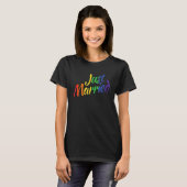 たった今結婚しましたゲイレズ結婚ビアンLgbt's Rainbow Lgbt Tシャツ (正面フル)