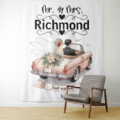 たった今結婚しましたゲタウェ結婚イの背景 タペストリー (インサイチュ)