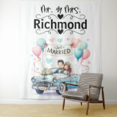 たった今結婚しましたゲタウェ結婚イの背景 タペストリー (インサイチュ)