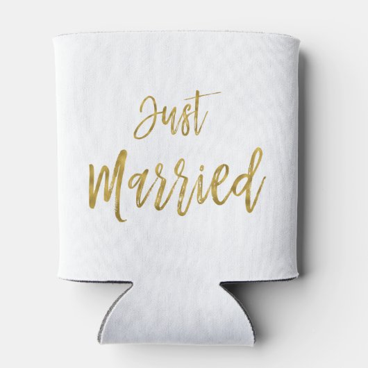 たった今結婚しましたゴールドフォイル誕生日クーラーボックス 缶クーラー (裏面)