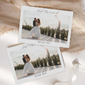 たった今結婚しましたサンキューカード、写真結婚の 招待状