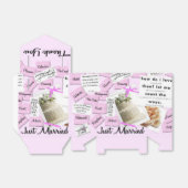 たった今結婚しましたサンキュー結婚式の引き出物箱 フェイバーボックス (折り畳みなし)