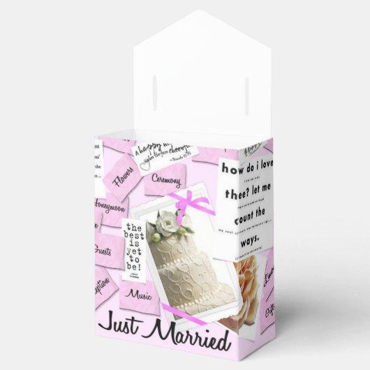 たった今結婚しましたサンキュー結婚式の引き出物箱 フェイバーボックス (オープン)