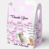 たった今結婚しましたサンキュー結婚式の引き出物箱 フェイバーボックス (見開き)