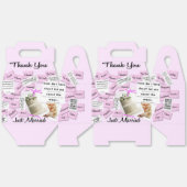 たった今結婚しましたサンキュー結婚式の引き出物箱 フェイバーボックス (見開き)