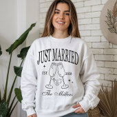 たった今結婚しましたシャツ、カスタム新郎新婦シャツ Tシャツ