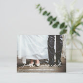 たった今結婚しましたシンプル結婚の写真 ポストカード (スタンド正面)
