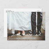 たった今結婚しましたシンプル結婚の写真 ポストカード (正面/裏面)