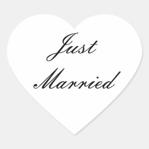 たった今結婚しましたシール ハートシール