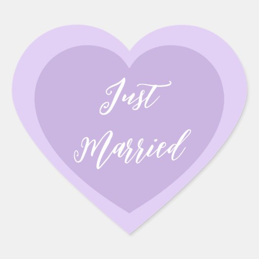 たった今結婚しましたシール ハートシール (正面)