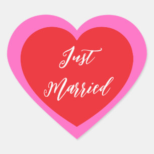 たった今結婚しましたシール ハートシール