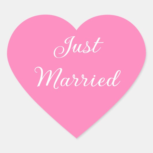たった今結婚しましたシール ハートシール (正面)
