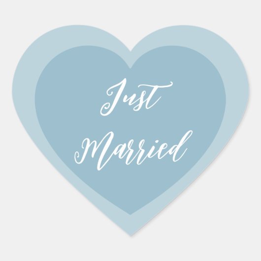 たった今結婚しましたシール ハートシール (正面)