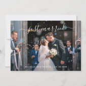 たった今結婚しましたスエレガントクリプトの写真の展開 案内状 (正面)